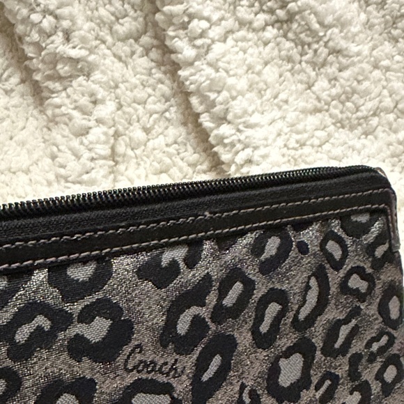 Coach Black and Silver Animal Print Clutch/tablet bag padded - Picture 16 of 16